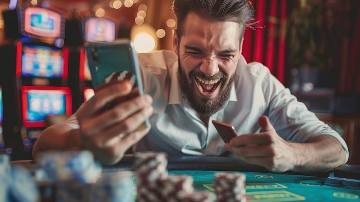 Live blackjack table and trending slot games side by side on dewaun